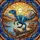 Tiffany Stained Glass Blue Raptor Dinosaur Glowing Jewel Tones Prehistoric Sunset Stained Glass Suncatcher - 5