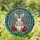 Fluffy Rabbit Portrait Red Tulips - Intricate Mosaic Stained Glass Art Home Decor Stained Glass Suncatcher - 1