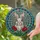 Fluffy Rabbit Portrait Red Tulips - Intricate Mosaic Stained Glass Art Home Decor Stained Glass Suncatcher - 2