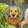 Golden Retriever Dog Stained Glass Art Mosaic - Tiffany Style Geometric Pet Lover Gift Stained Glass Suncatcher - 2