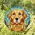 Golden Retriever Dog Stained Glass Art Mosaic - Tiffany Style Geometric Pet Lover Gift Stained Glass Suncatcher - 1