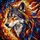 Majestic Wolf Head Stained Glass Art - Segmented Fur, Amber Eyes, Tiffany Style Mosaic Stained Glass Suncatcher - 5