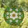 Tiffany Style Six-Petal White Flower Stained Glass Intricate Botanical Mosaic Glowing Jewel Tone Stained Glass Suncatcher - 1