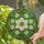 Tiffany Style Six-Petal White Flower Stained Glass Intricate Botanical Mosaic Glowing Jewel Tone Stained Glass Suncatcher - 2