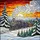 Vintage Steam Locomotive Train Winter Sunset Stained Glass Window Art Tiffany Style Stained Glass Suncatcher - 5
