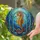 Majestic Seahorse Golden Filigree Blue Eye Underwater Ruins Tiffany Glass Jewel Tones Stained Glass Suncatcher - 2