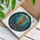 Majestic Seahorse Golden Filigree Blue Eye Underwater Ruins Tiffany Glass Jewel Tones Stained Glass Suncatcher - 3