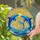 Three Dolphins Leaping Stained Glass Ocean Waves Radiant Sun Mosaic Jewel Tones Stained Glass Suncatcher - 2