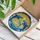Three Dolphins Leaping Stained Glass Ocean Waves Radiant Sun Mosaic Jewel Tones Stained Glass Suncatcher - 3