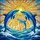 Three Dolphins Leaping Stained Glass Ocean Waves Radiant Sun Mosaic Jewel Tones Stained Glass Suncatcher - 5