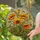 Poppy Flowers Stained Glass Mosaic Art – Fiery Orange Yellow Green Floral Home Decor Stained Glass Suncatcher - 2