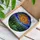 Tiffany Sun Stained Glass Art, Coniferous Trees, Rolling Hills, Clouds, Skyscape Stained Glass Suncatcher - 3