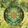 Golden Amber Celtic Knot Flower Water Lilies Blossoming Forest Enchanted Grove Art Stained Glass Suncatcher - 1