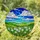 Dandelion Field Rolling Hills Tiffany Stained Glass Cloudy Sky Landscape Mosaic Stained Glass Suncatcher - 1