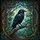 Black Raven Stained Glass Tree Branch Forest Canopy Dappled Sky Mosaic Translucent Stained Glass Suncatcher - 5