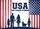 USA 250 Years Strong Family Silhouette - Distressed American Flag Anniversary Yard Sign - 6
