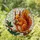 Squirrel Stained Glass Suncatcher with Pinecones & Leafy Branch - Tiffany Style Wildlife Art - 1