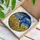 Blue Swallow Songbird Stained Glass Art, Radiant Sun & Wheat Field Mosaic Scene Stained Glass Suncatcher - 3