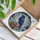 Iridescent Raven Dark Blue Purple Stained Glass Books Tiffany Mosaic Branches Leaves Stained Glass Suncatcher - 3