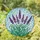 Purple Lavender Flowers Stained Glass Mosaic Art - Emerald Green Leaves Jewel Tones Stained Glass Suncatcher - 1