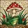 Green Frog Red Eyes Spotted Toadstool Stained Glass - Intricate Jewel Tone Nature Art Stained Glass Suncatcher - 5