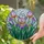 Tiffany Style Stained Glass Purple Iris Flowers Mosaic Art - Glowing Jewel Tone Floral Decor Stained Glass Suncatcher - 2