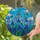 Tall Bell-Shaped Flowers Bumblebees Blue Sky Clouds Mosaic - Tiffany Stained Glass Art Stained Glass Suncatcher - 2