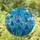 Tall Bell-Shaped Flowers Bumblebees Blue Sky Clouds Mosaic - Tiffany Stained Glass Art Stained Glass Suncatcher - 1