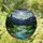 Winding River Valley Pine Trees Mountain Range Full Moon Tiffany Stained Glass Stained Glass Suncatcher - 1