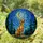 Vizsla Dog Stained Glass Celestial Night Sky Moon Stars Pine Forest Scene Stained Glass Suncatcher - 1