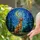 Vizsla Dog Stained Glass Celestial Night Sky Moon Stars Pine Forest Scene Stained Glass Suncatcher - 2