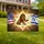 Patriotic Lion Dove Lamb Star of David American Israeli Flag - Unity Peace Symbolism Yard Sign - 1