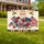 Patriotic Floral Bouquet American Flag USA 250th Anniversary 1776-2026 Independence Day Yard Sign - 1