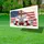 Cross American Flag 'One Nation Under God' Floral Wreath - USA 250th Anniversary 1776-2026 Yard Sign - 4