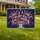 Stained Glass USA 250 American Flag - 1776-2026 Anniversary Patriotic Display Yard Sign - 1