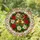 Ornate Brass Christmas Bells Poinsettia Flowers Tiffany Mosaic - Holiday Home Decor Gift Stained Glass Suncatcher - 1