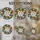 Tiffany Style Stained Glass Floral Wreath Brown Branches Red White Blue Flowers Mosaic Stained Glass Suncatcher - 4