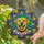 Golden Labrador Retriever Buddy Stained Glass Mosaic Smiling Dog Art Red Collar Stained Glass Suncatcher - 2