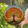 Vibrant Stained Glass Tree of Life Autumn Leaves - Intricate Mosaic Landscape Jewel Tones Stained Glass Suncatcher - 2