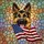 German Shepherd American Flag Stained Glass Patriotic Dog Lover Decor Gift for Home Stained Glass Suncatcher - 5