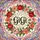 GiGi" Decorative Script Stained Glass Tiffany Camellia Flower Wreath Jewel Tone Sky Mosaic Stained Glass Suncatcher - 5