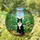 Tuxedo Cat Stained Glass Window Garden Art with Potted Plants & Teacup - Cat Lover Decor Stained Glass Suncatcher - 1