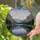 Mountain Lake Scene Jagged Rocks Coniferous Trees Rocky Shoreline - Tiffany Glass Jewel Tones Stained Glass Suncatcher - 2