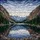 Mountain Lake Scene Jagged Rocks Coniferous Trees Rocky Shoreline - Tiffany Glass Jewel Tones Stained Glass Suncatcher - 5