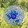 Blue Anemone Stained Glass Mosaic - Tiffany Style Jewel Tone Intricate Art Window Decor Stained Glass Suncatcher - 1