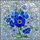 Blue Anemone Stained Glass Mosaic - Tiffany Style Jewel Tone Intricate Art Window Decor Stained Glass Suncatcher - 5