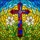 Tiffany Style Stained Glass Christian Cross Easter Lilies Mosaic Art Religious Spiritual Gift Stained Glass Suncatcher - 5
