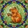 Fluffy Capybara Teacup Stained Glass Art - Tiffany Inspired Translucent Botanical Mosaic Stained Glass Suncatcher - 5