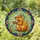 Fluffy Capybara Teacup Stained Glass Art - Tiffany Inspired Translucent Botanical Mosaic Stained Glass Suncatcher - 1