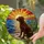 Chocolate Labrador Dog Sunset Ocean Tiffany Stained Glass Jewel Tone Art Home Decor Stained Glass Suncatcher - 2